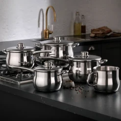 1000 Five-Piece Deep Saucepan Set