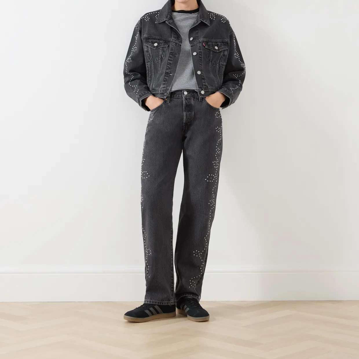 501™ 90s Stud Embellished Straight Leg Jeans
