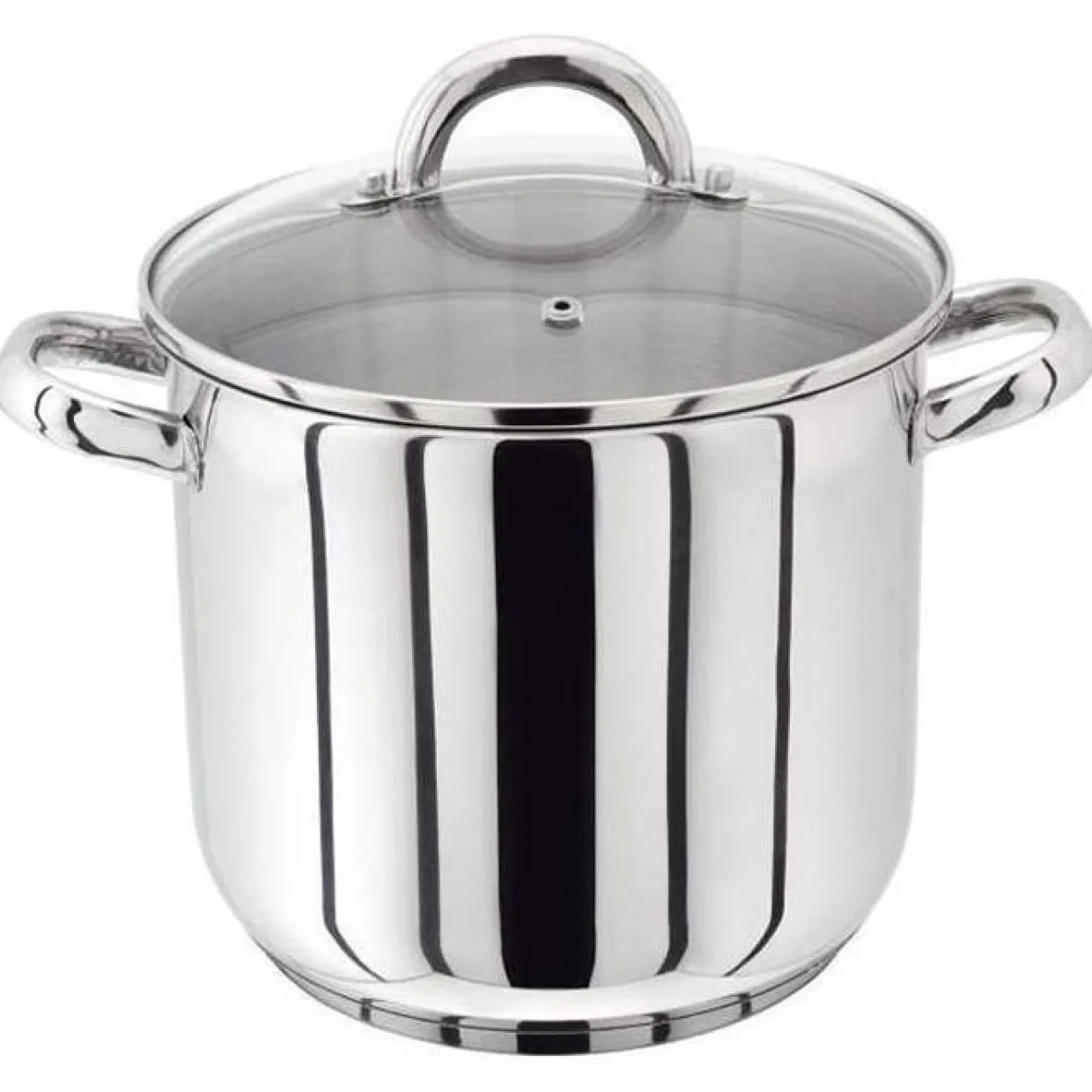 18-10 S-S Stockpot With Glass Lid 28Cm
