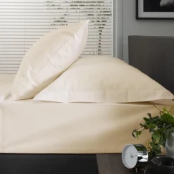 200 Thread Count Cotton Percale Fitted Sheet Ecru