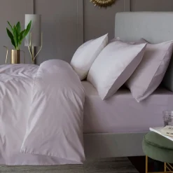 200 Thread Count Cotton Percale Duvet Set Pink
