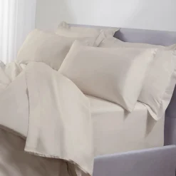 250 Thread Count Cotton Percale Duvet Cover Cream