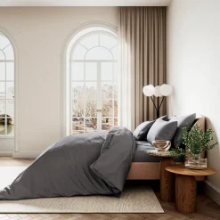 400 Thread Count Duvet Set Charcoal