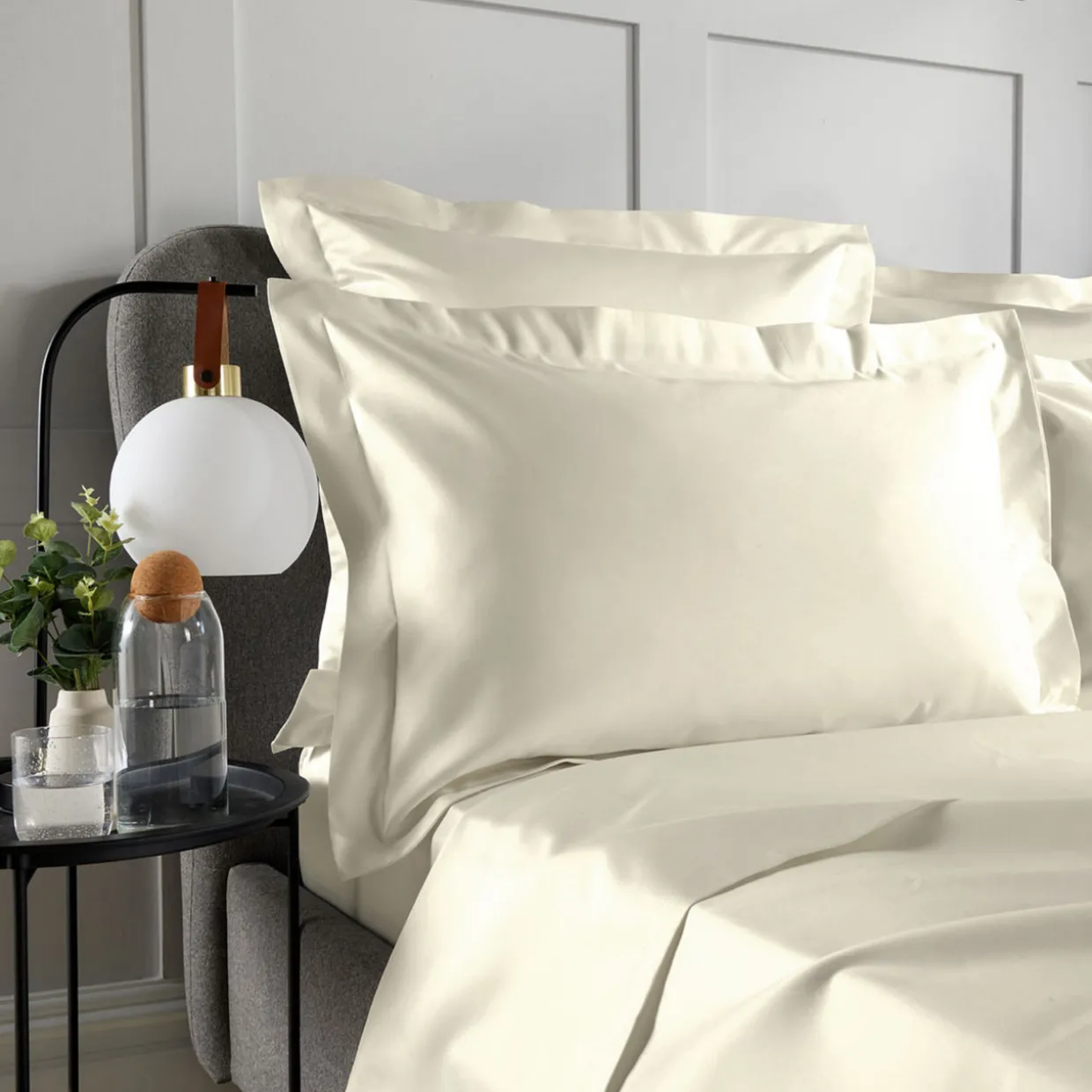 400 Thread Count Oxford Pillowcase Pair Ivory