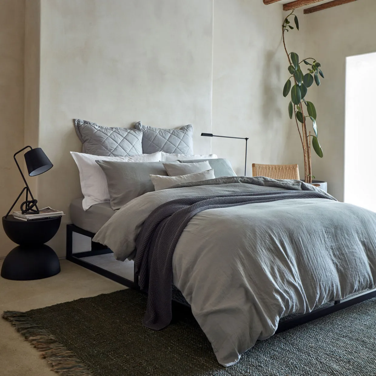 200 Thread Count Retreat King Pillowcase Pair Grey