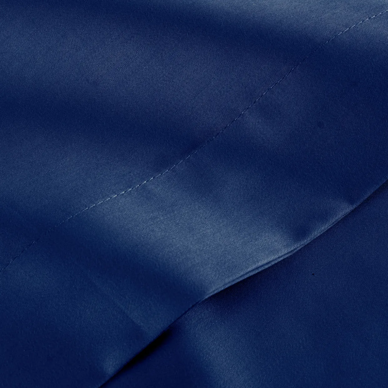 400 Thread Count Sateen Flat Sheet Navy