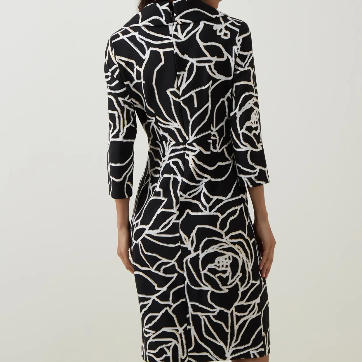 Abstract Patterned Wrap Dress