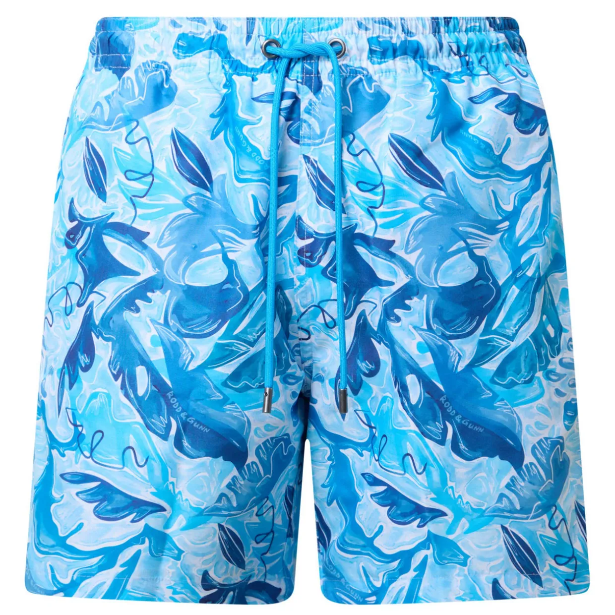 Abstract Print Drawstring Swim Shorts