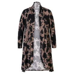 Abstract Print Longline Cardigan