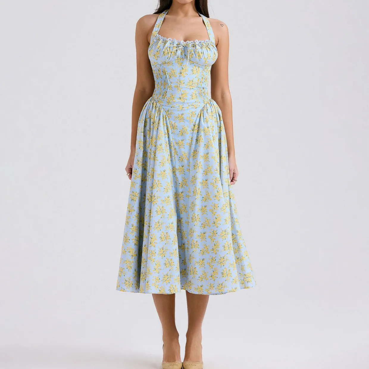 Adabella Floral Halter Sundress