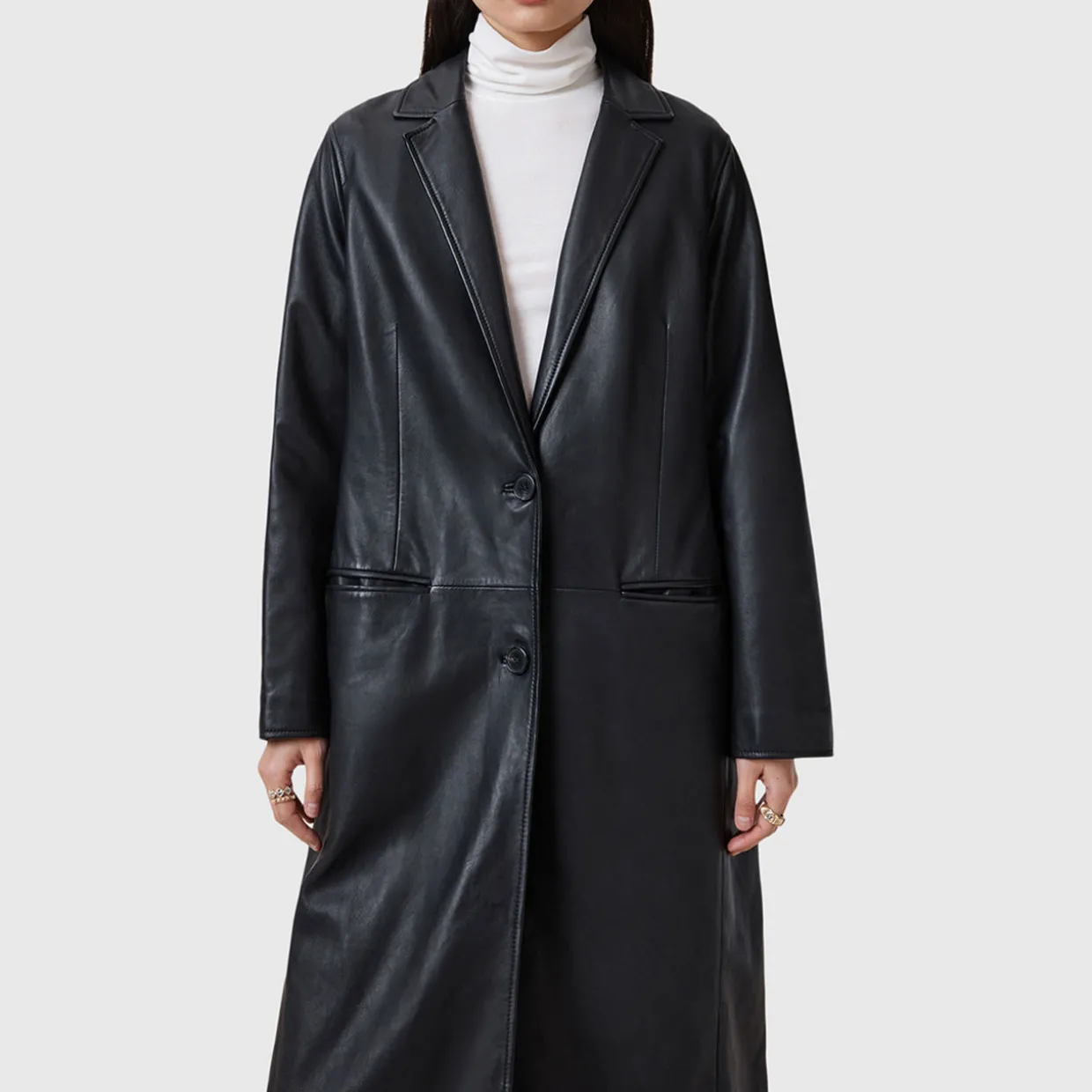 Aire Leather Coat