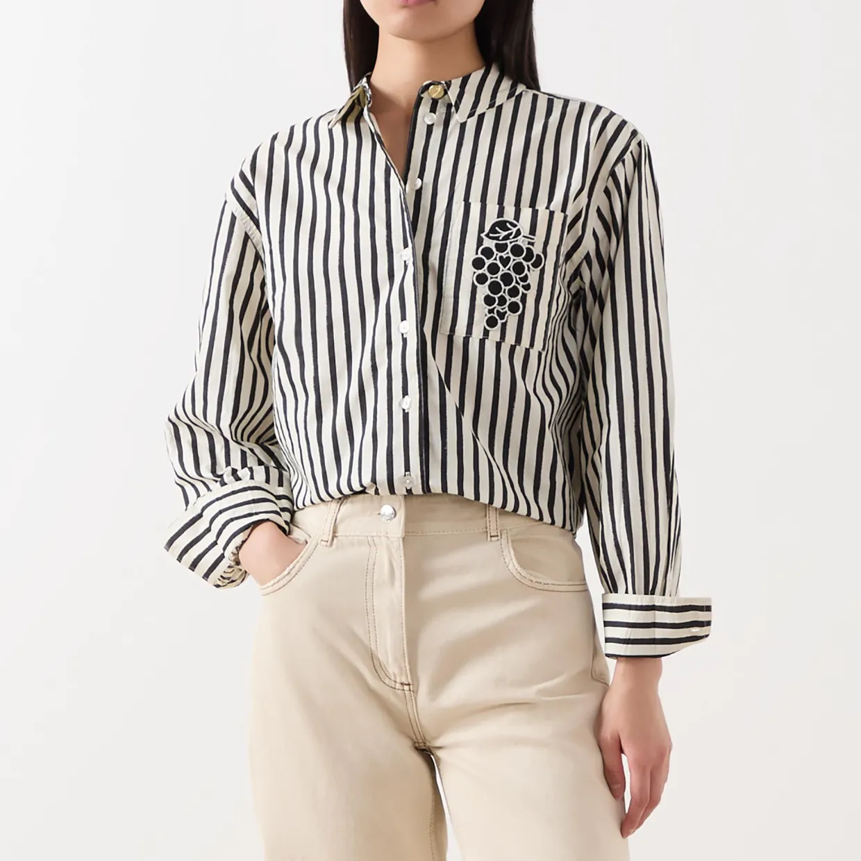 Alex Striped Single Cuff Shirt