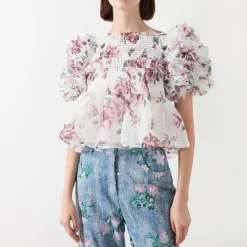 Alma Floral Ruffles Top
