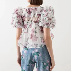 Alma Floral Ruffles Top
