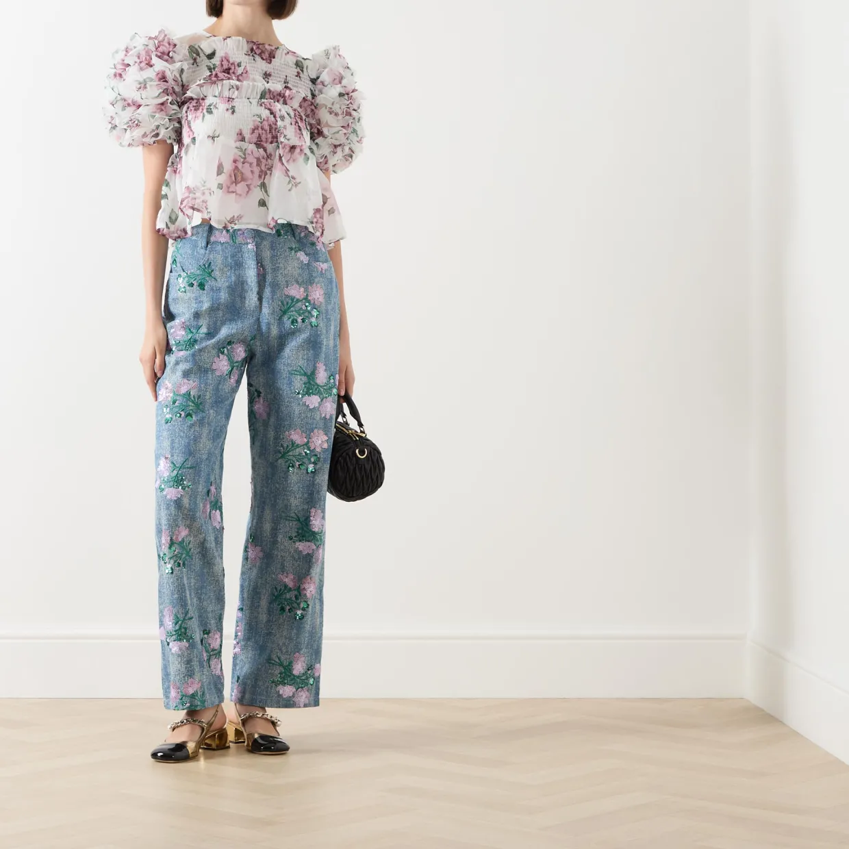Alma Floral Ruffles Top