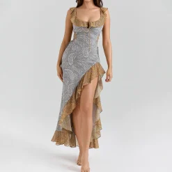 Aloura Georgette Ruffle Dress