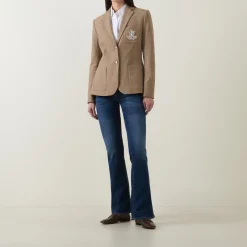 Anfisa Logo Crest Single-Breasted Blazer
