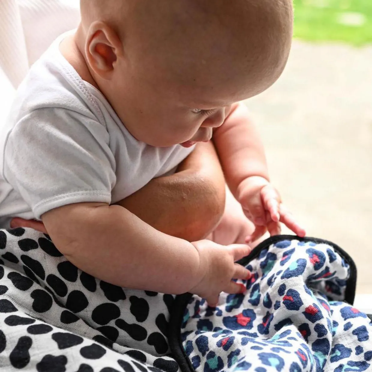 Animal Print Reversible Muslin Blanket