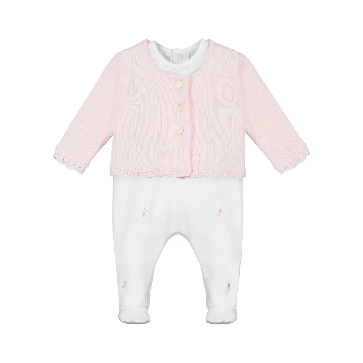 Annabel Rosebud Babygrow & Cardigan Two-Piece Set