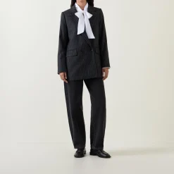 Antonia Pinstripe Double Breasted Blazer