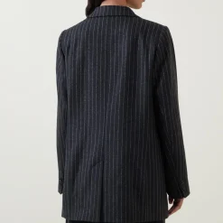 Antonia Pinstripe Double Breasted Blazer