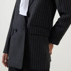 Antonia Pinstripe Double Breasted Blazer
