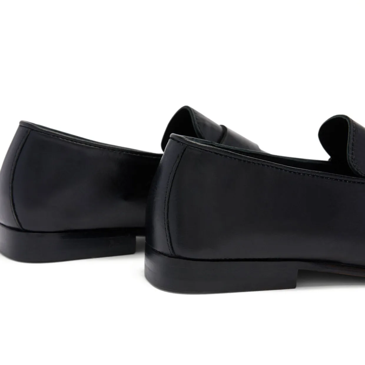 Apley Ruched Leather Loafers