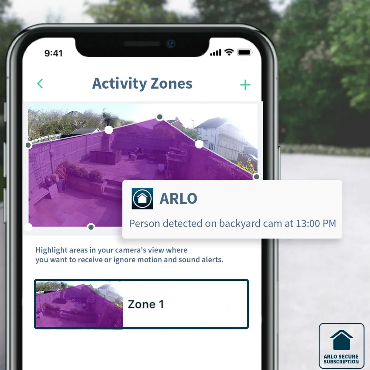 Arlo White 2K Wireless Cam With Floodlight 1 Pk