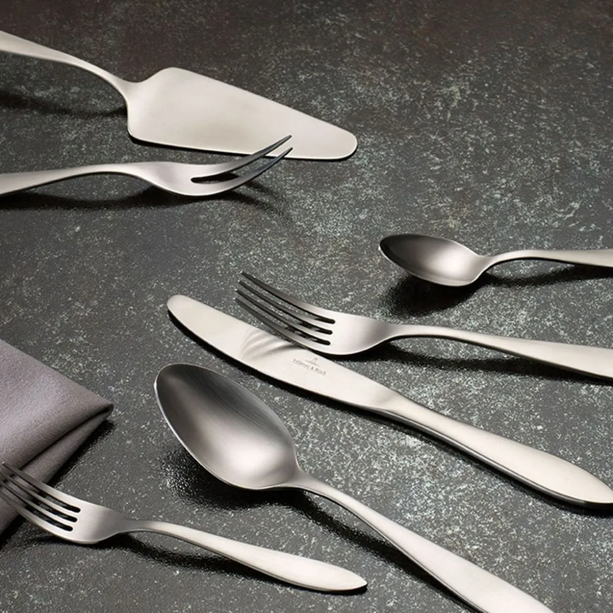 Arthur 68-Piece Brushed Cutlery Set