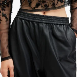 Aspen Faux-Leather Wide-Leg Trousers