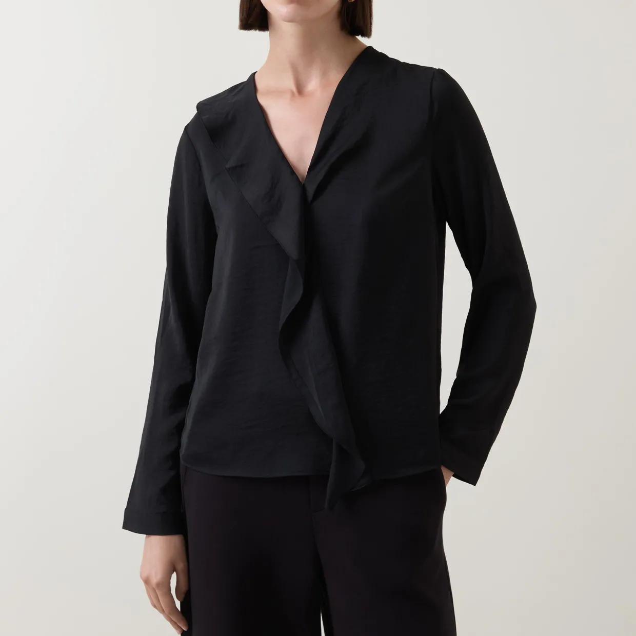 Audai Asymmetric Ruffle Blouse