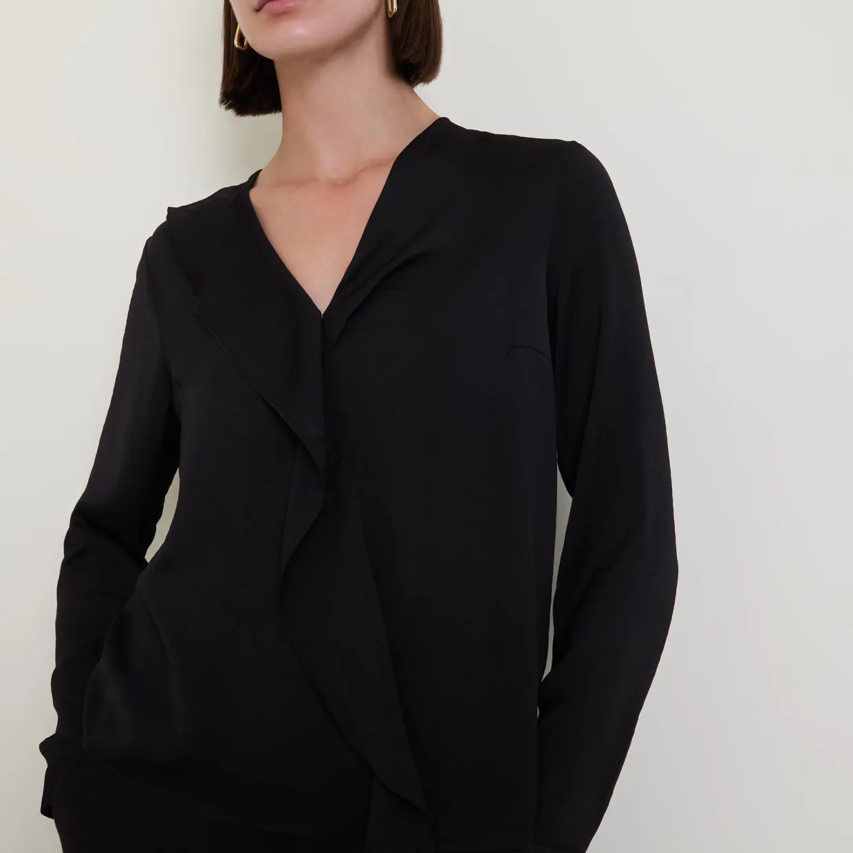 Audai Asymmetric Ruffle Blouse