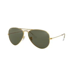 Aviator Large Metal Pilot Polarised Sunglasses  Gold-Tone