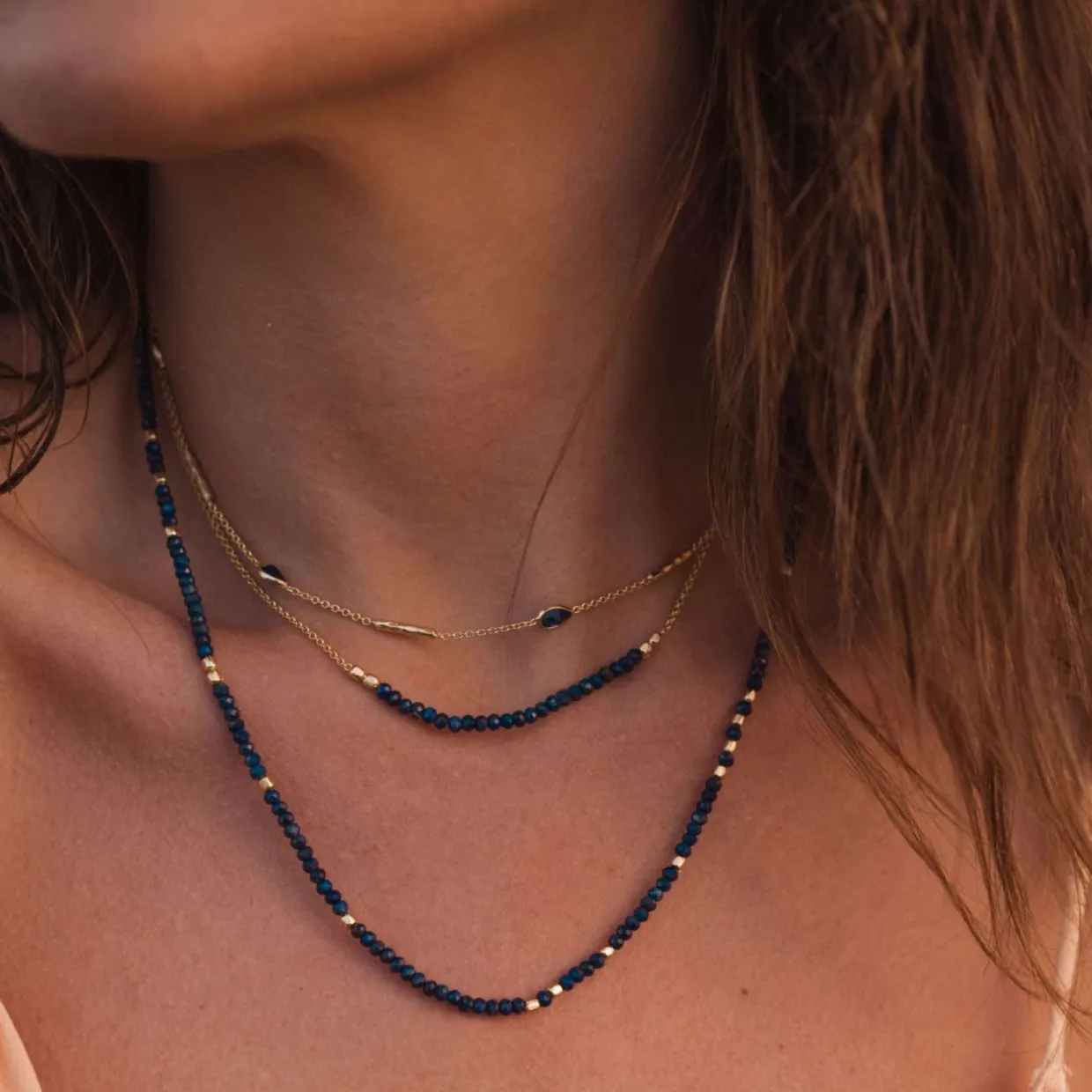 Bali Lapis Lazuli Beaded Necklace