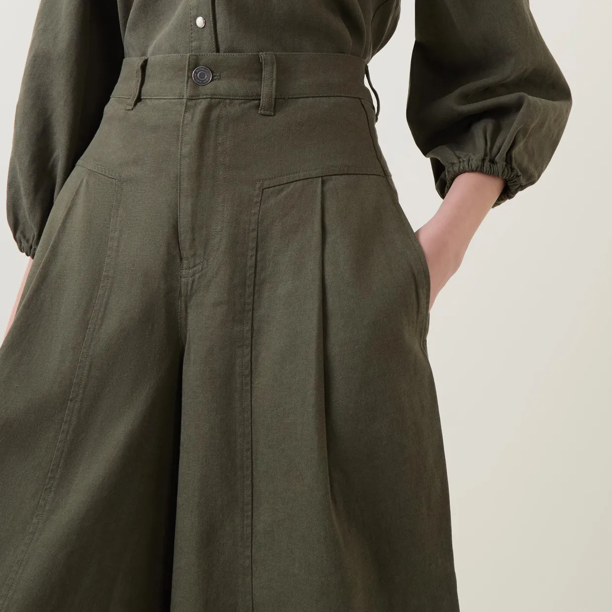 Ballari Cropped Wide Leg Trousers