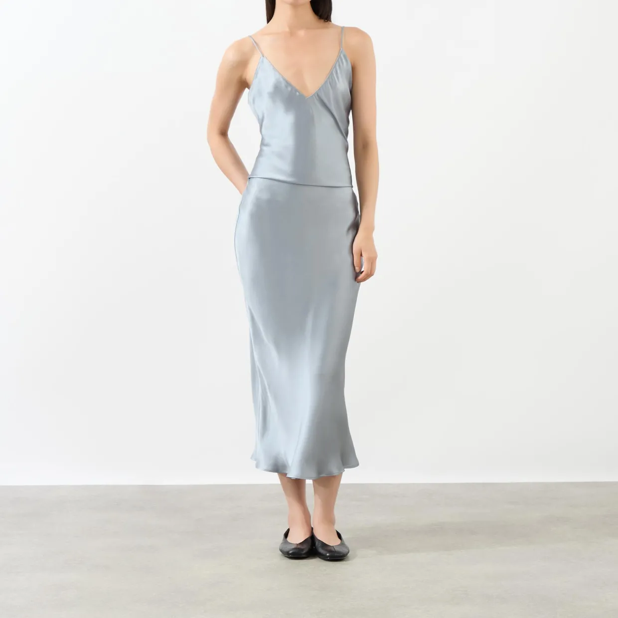 Bar Silk Slip Skirt