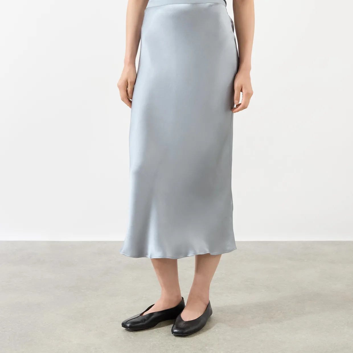 Bar Silk Slip Skirt