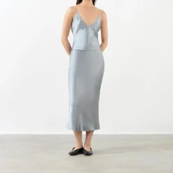 Bar Silk Slip Skirt