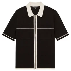 Baxter Tipped Zip-Through Casual Shirt