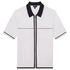 Baxter Tipped Zip-Through Casual Shirt