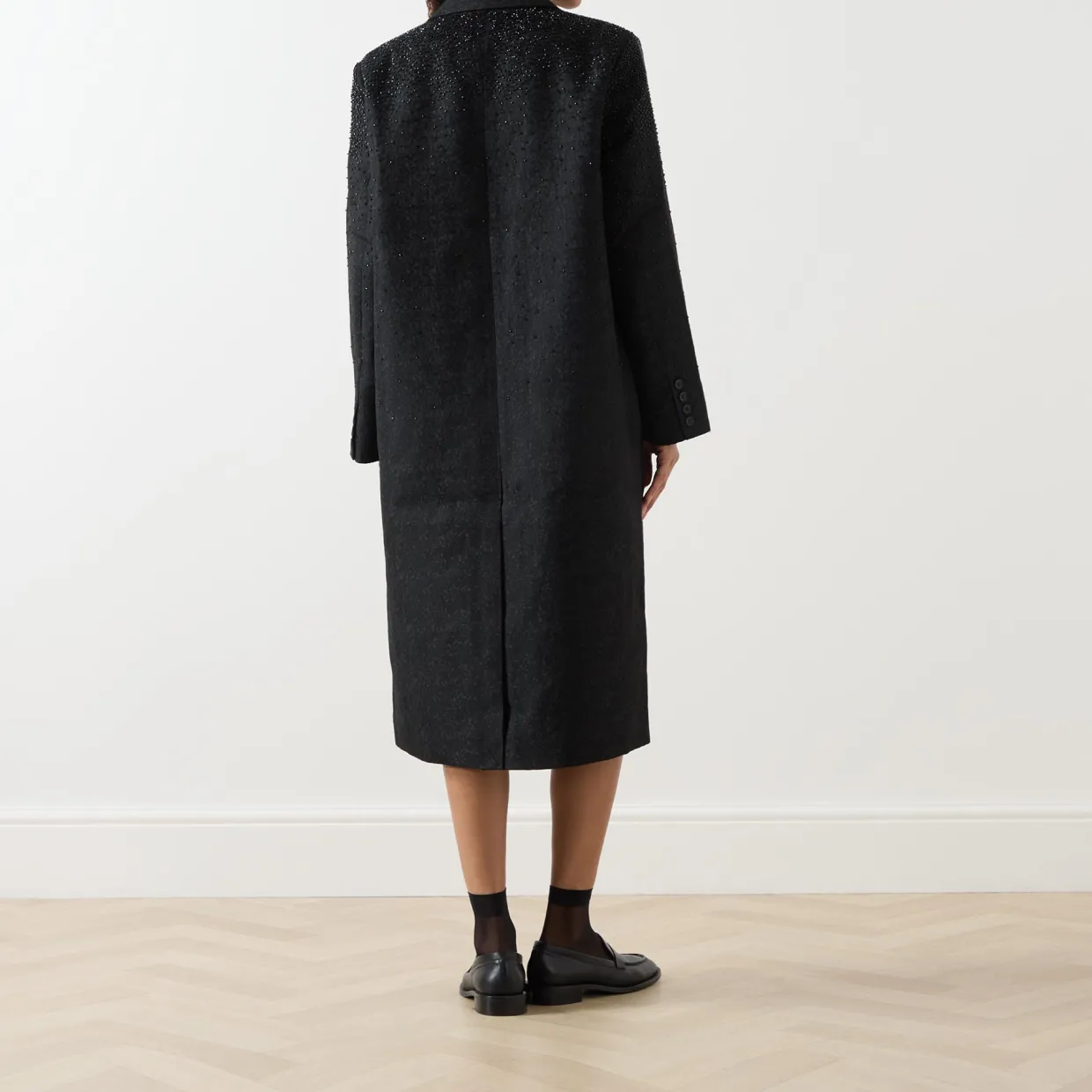 Beaded Jacquard Coat