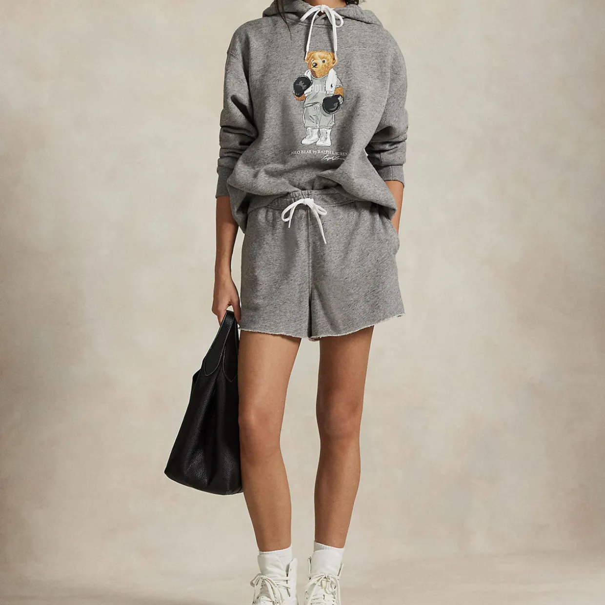 Bear Boxing Gloves Drawstring Hoodie