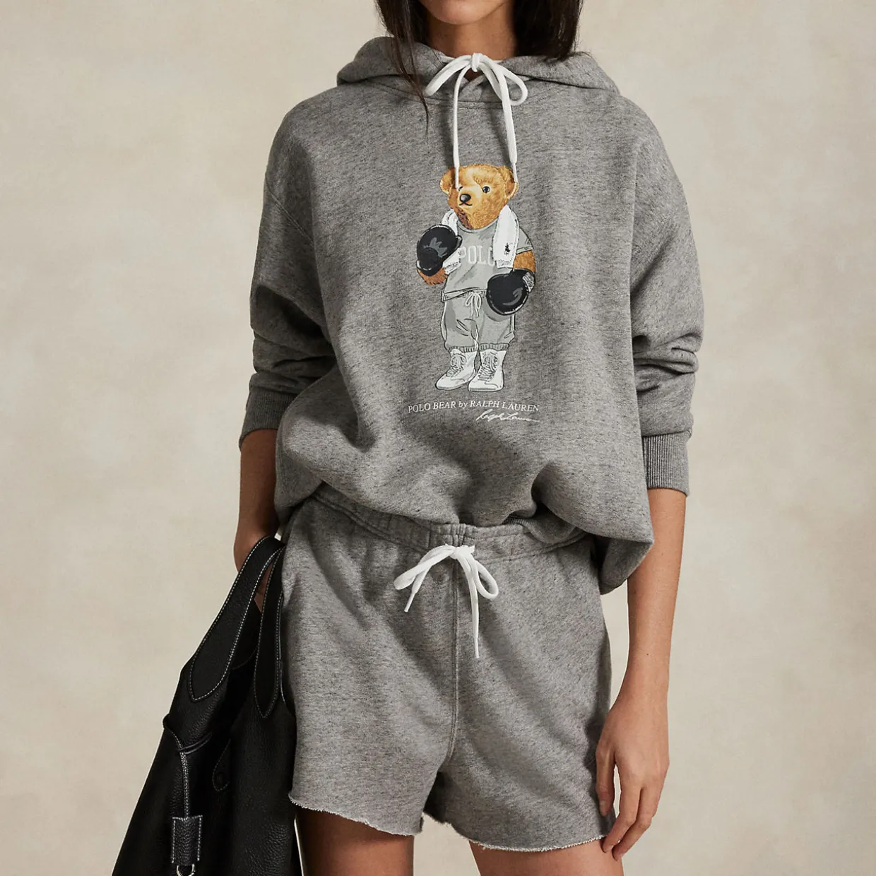 Bear Boxing Gloves Drawstring Hoodie