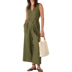Belted Linen Jumpsuit