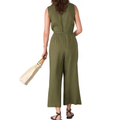 Belted Linen Jumpsuit