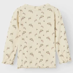 Berry Ribbed Long-Sleeved T-Shirt