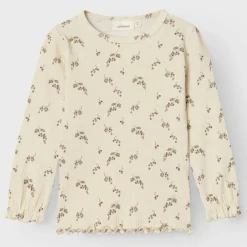 Berry Ribbed Long-Sleeved T-Shirt