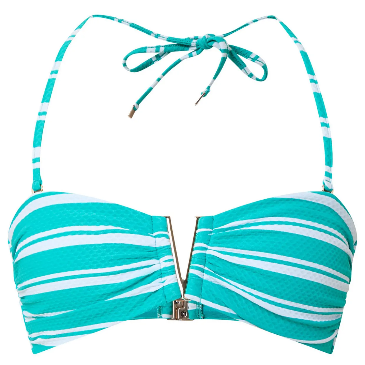 Biarritz Striped Bandeau Bikini Top