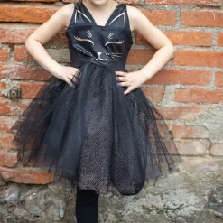 Black Cat Dress & Headpiece Set 5-6 Years