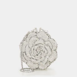 Bling Floral Diamante Embellished Clutch